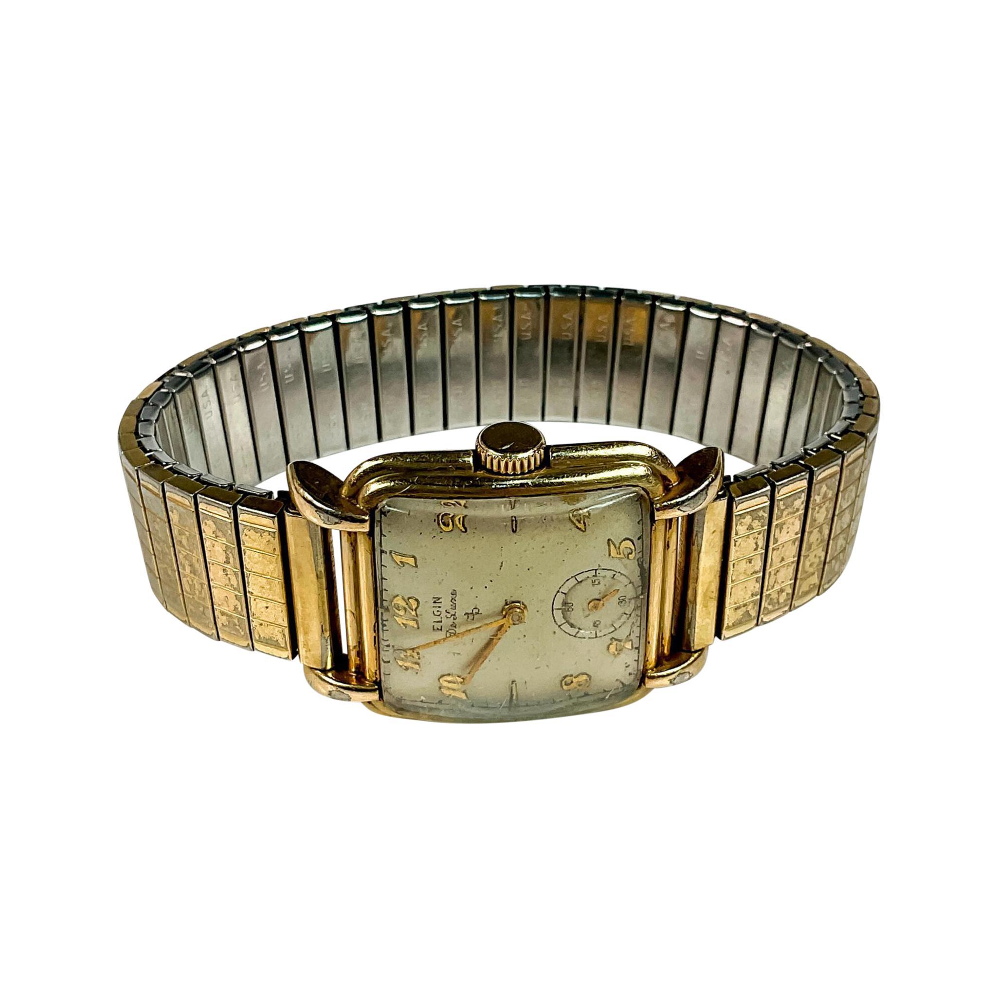 Elgin De Luxe Men's 10K Gold Filled Watch sold at auction on 31st